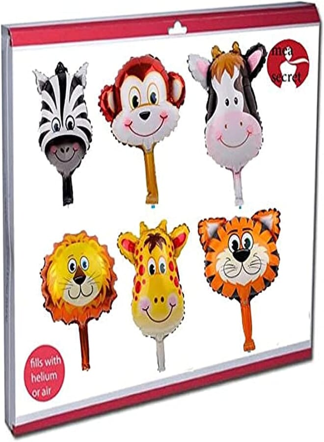 secret zoo animals balloon set of 6pcs