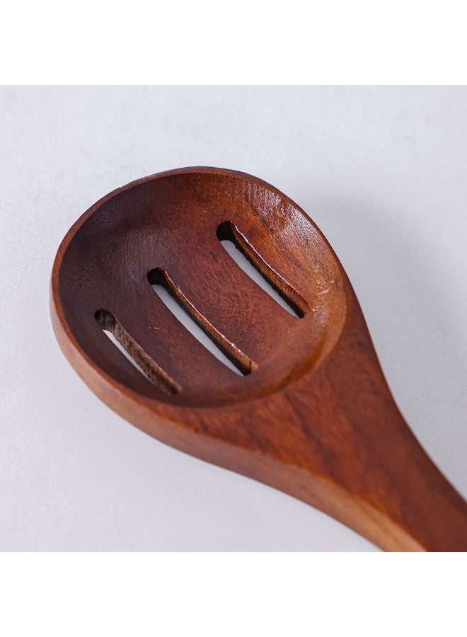 Chef's Delight Slotted Ladle - Acacia Wood Kitchen Tool (7x30x2cm) | Ideal for Cooking & Serving | Durable, Stylish, Essential Kitchen Gadget - Image 2