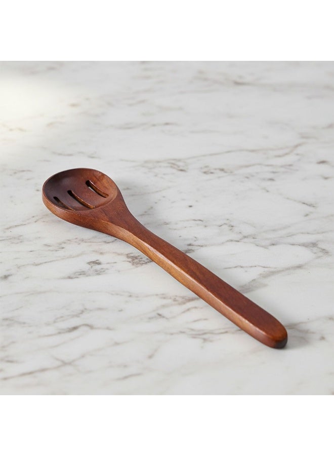 Chef's Delight Slotted Ladle - Acacia Wood Kitchen Tool (7x30x2cm) | Ideal for Cooking & Serving | Durable, Stylish, Essential Kitchen Gadget - Image 1