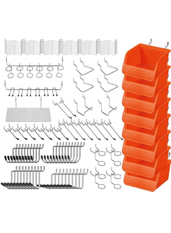 HORUSDY 150-Piece Pegboard Hooks Assortment, Pegboard Accessories with Pegboard Bins for Organizing Various Tools - Image 1