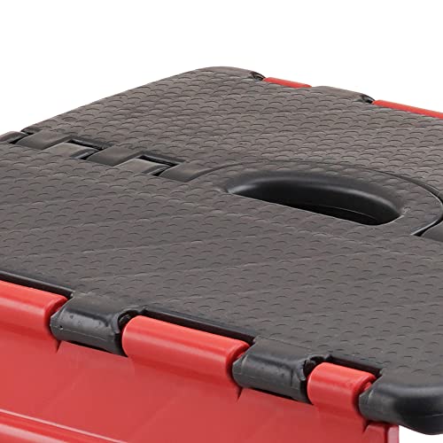Primelife Plastic 18 Inch Folding Stool, Kitchen Stool, 120 kg Capacity (Red) - Image 3