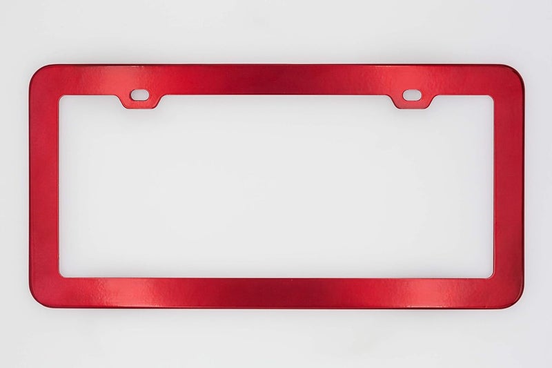 Creathome Stainless Steel License Plate Frames - Set of 2, Red - Image 3