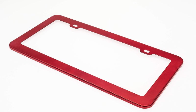 Creathome Stainless Steel License Plate Frames - Set of 2, Red - Image 4