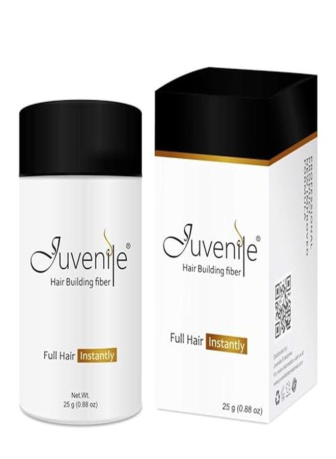 جوفينايل ألياف تكثيف الشعر للأطفال، أسود، 25 غرام، ألياف مكثفة للشعر الخفيف والصلع، للرجال والنساء - Image 1