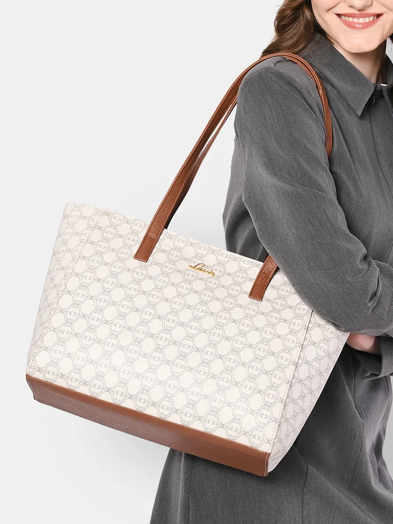 Lavie Women's Mono Betula Large Tote Handbag (White)