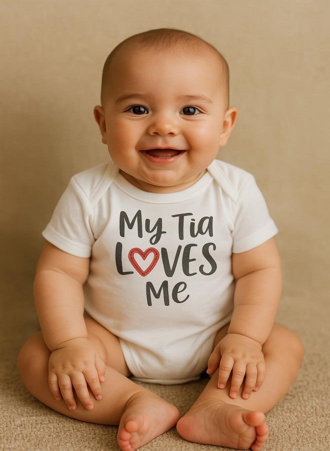 Witty and Bitty My Tia Loves Me Onesie/Bodysuit Gift for Sobrino Sobrina (0-3 months) - Image 3