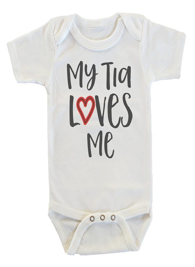 Witty and Bitty My Tia Loves Me Onesie/Bodysuit Gift for Sobrino Sobrina (0-3 months) - Image 1