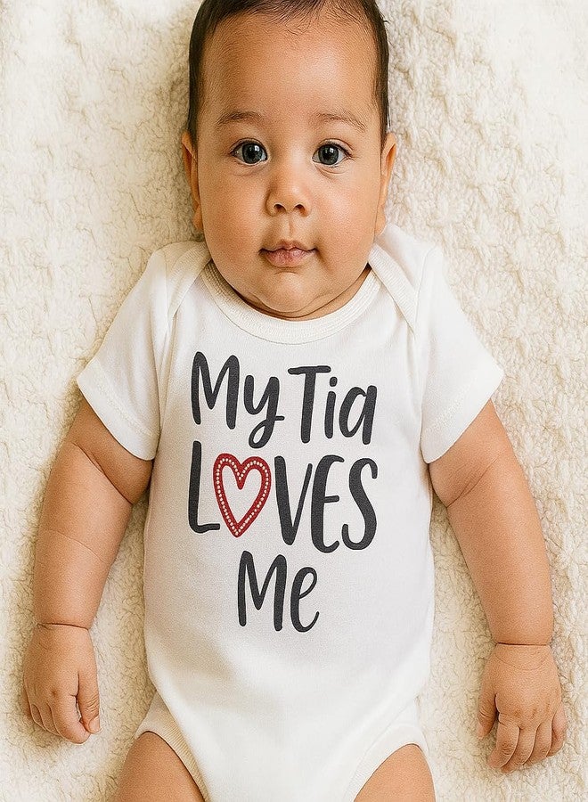Witty and Bitty My Tia Loves Me Onesie/Bodysuit Gift for Sobrino Sobrina (0-3 months) - Image 2