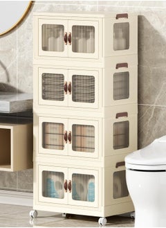 Reko Collapsible Storage Bins - 4-tier storage bins with lids, large plastic storage bins with lids and doors  - Image 5