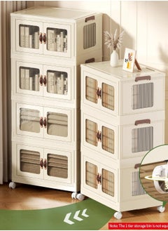 Reko Collapsible Storage Bins - 4-tier storage bins with lids, large plastic storage bins with lids and doors  - Image 4