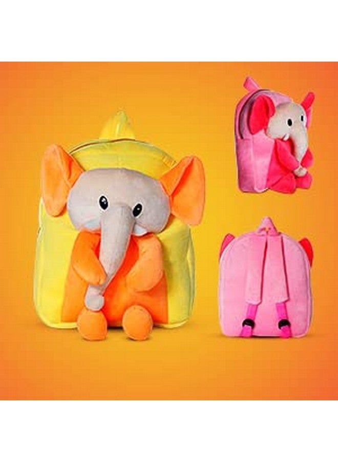 Frantic حقيبة ظهر أطفال على شكل فيل برتقالي ناعم لجميع الجسم، حقيبة سفر كرتونية ناعمة، سعة 10 لتر، قسم واحد، مناسبة للأولاد والبنات من عمر 2 إلى 5 سنوات (حجم كامل) - Image 5