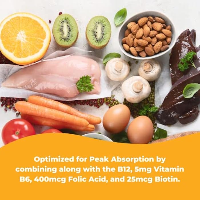 Wonder Laboratories Sublingual Vitamin B12 (1000 mcg), B6 (5mg), Folic Acid(400 mcg) & Biotin (25mcg) - Formulated with Methylcobalamin Vitamin B-12 (100 Tablets) - Image 4