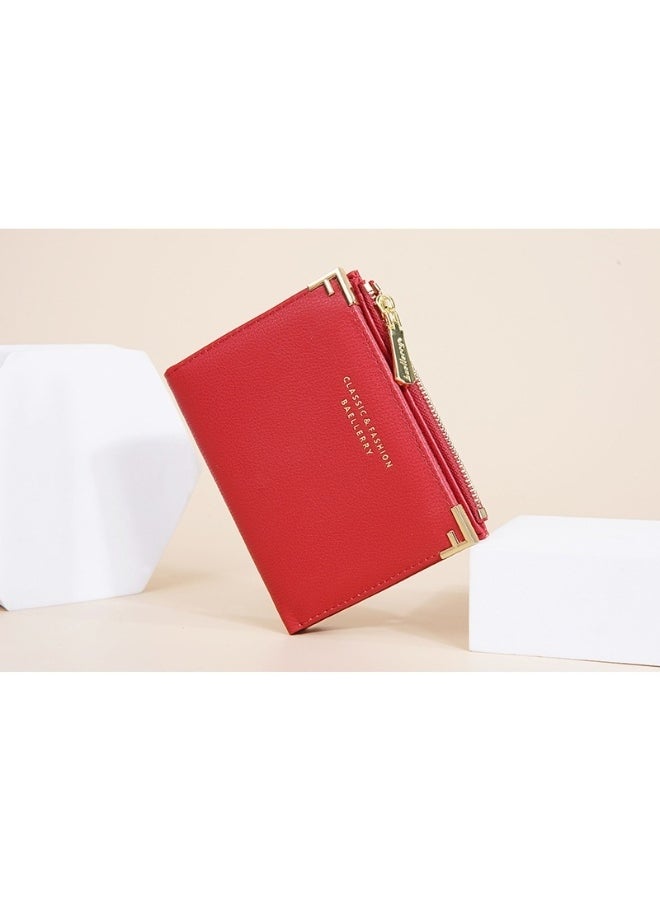 baellerry Korean Women's Purse Short Fashion Zipper Multi-card Button Purse Woman  - Image 2