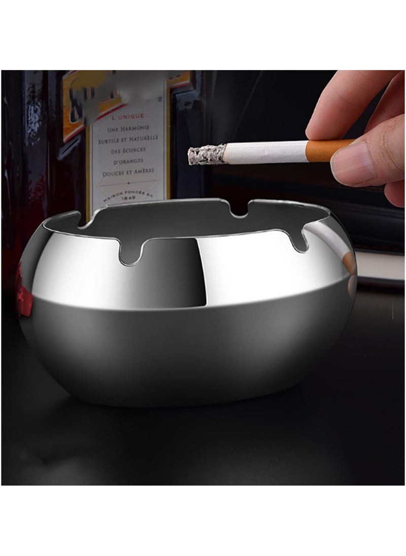 Rubik Cigarettes Ashtray, Stainless Steel Windproof Ash Tray for Home Office Hotel Patio Indoor Outdoor (Rose Gold, Large)  - Image 4