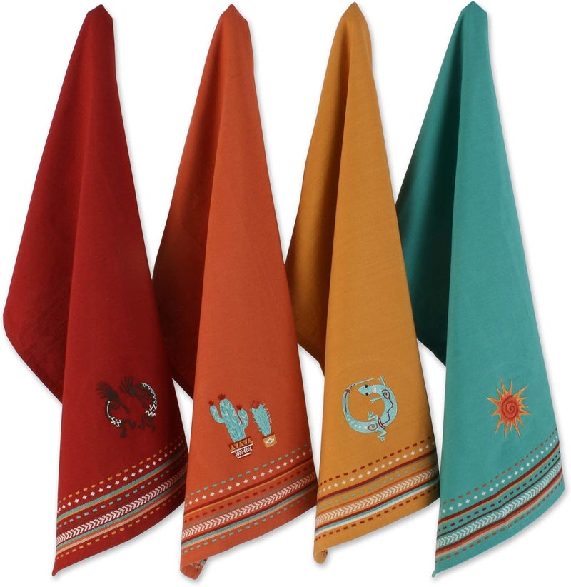 DII Tabletop Collection, Southwest Hacienda Stripe, Dishtowel Set, 18x28, Assorted, 4 Piece - Image 1