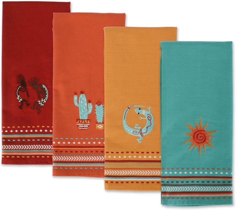 DII Tabletop Collection, Southwest Hacienda Stripe, Dishtowel Set, 18x28, Assorted, 4 Piece - Image 2