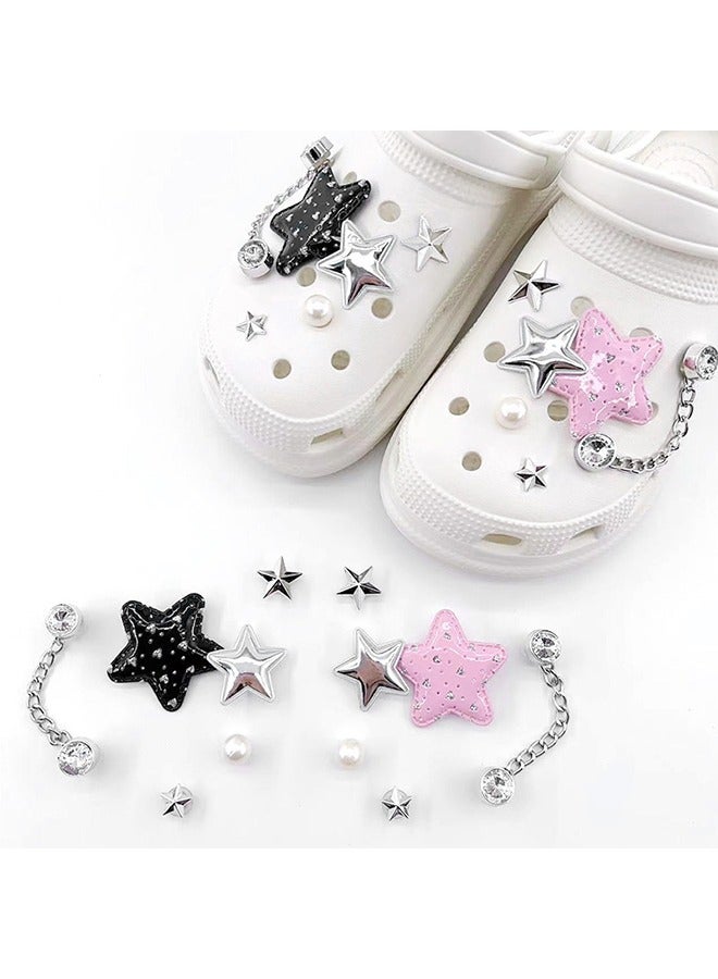 اتش واي 12 جهاز كمبيوتر شخصى بلينغ الأحذية سحر، سلسلة الماس اللؤلؤ لامعة الدب الصغير سحر الديكور، تفضل الهدايا لحفلة عيد ميلاد - Image 1