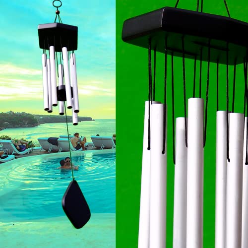 Lilone 7 Pipe Silver Wind Chimes for Home Positive Energy | Windchimes for Balcony Bedroom with Sweet Sound | 60 cm Long - Image 1