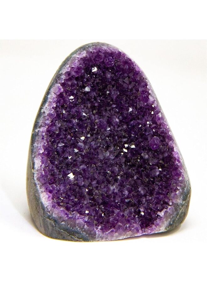LAMAY Natural Amethyst Cluster with Polished Edges, 300G Real Raw Geode Healing Crystal Rock from Uruguay Deep Purple Decor Crystals and Healing Stones for Home Desk Deraction - Image 1