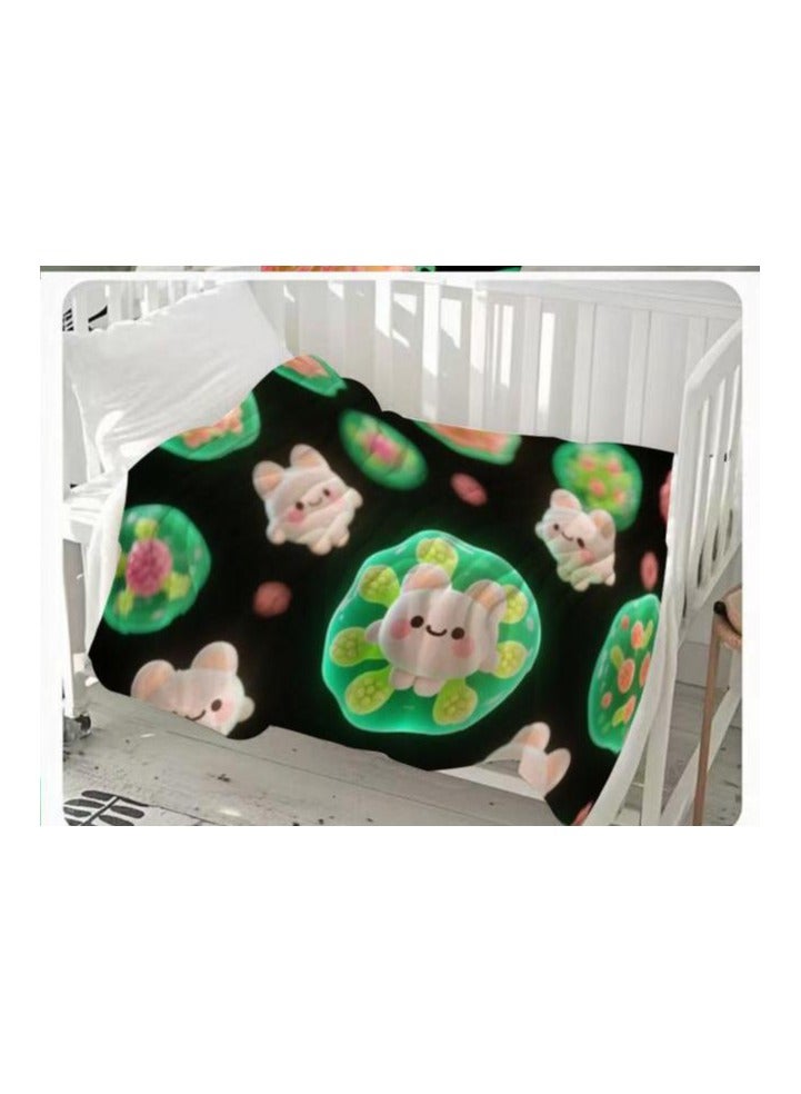 عام بطانية رقيقة من الفانيلا الكرتونية للأطفال أو الطلاب (دافئة ومريحة ومناسبة للنوم والألعاب) 100 سم * 150 سم - Image 3