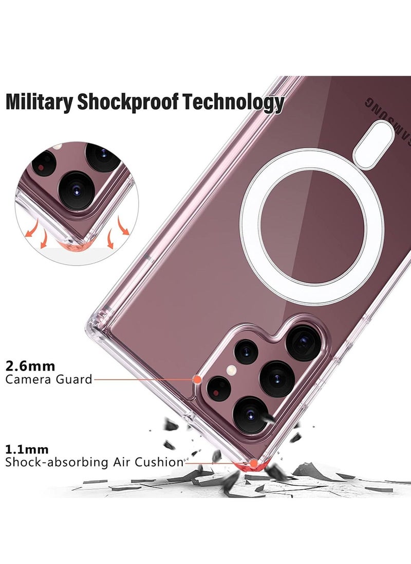 Raxoom [Upgraded] Clear Case for Samsung Galaxy S23 5G, Compatible with Mag-Safe Charging, Ultra Slim & Full Protective Shockproof Case Cover for S23 (S23, Clear)  - Image 4