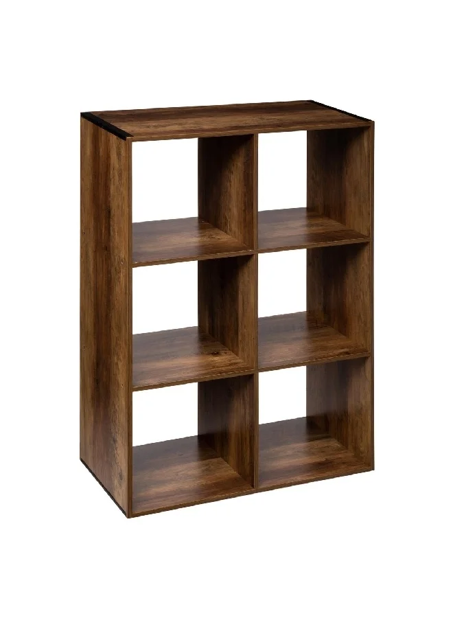 Five Simply Smart 6-Compartment Mix N Modul Wooden Storage Shelf Brown 100.5 x 32 x 67.5 cm 167864
