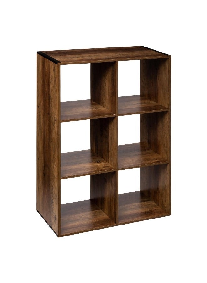 Five Simply Smart 6-Compartment Mix N Modul Wooden Storage Shelf Brown 100.5 x 32 x 67.5 cm 167864 - Image 1