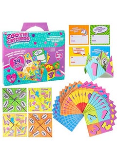 SCS Direct Fantasy Fortune Teller Kits (24Ct) Perfect Goodie Bag Party Favors For Kids Birthday Party Each Includes Prefolded Paper Origami Cootie Catcher Kids Multiitem Party Favor Packs For Boys & Girls  - Image 1