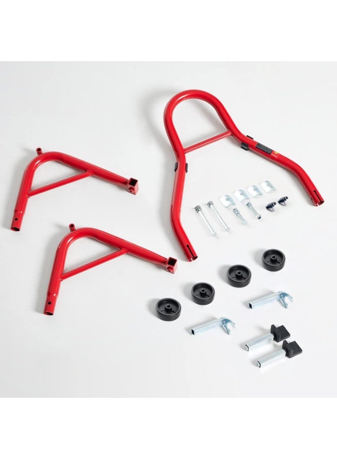 jaexest Motorcycle Stand 850LB Sport Bike Rear Wheel Lift Swingarm Paddock Stands (Red, U+L) - Image 2