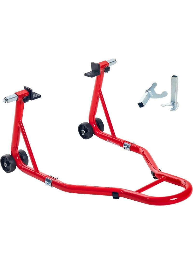 jaexest Motorcycle Stand 850LB Sport Bike Rear Wheel Lift Swingarm Paddock Stands (Red, U+L) - Image 1