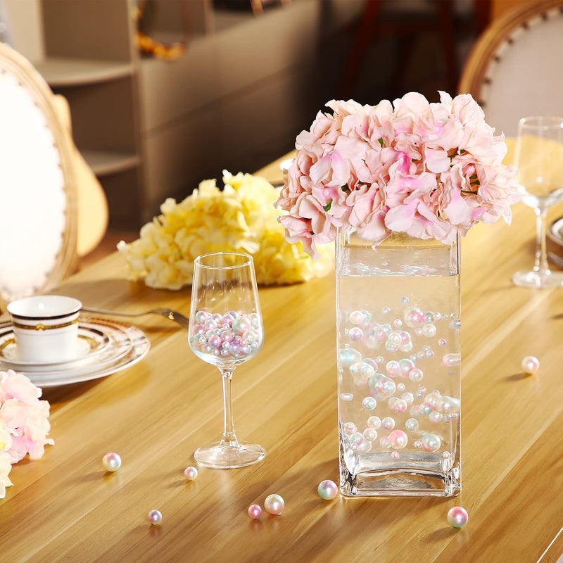 Junkin 150 Pieces Vase Filler Faux Pearls Vase Makeup Beads No Hole Gloss Pearl Beads Mixed Sizes Round Pearls for Vase Home Party Wedding Decor, 8/14/20 mm (Mixed Color) - Image 5