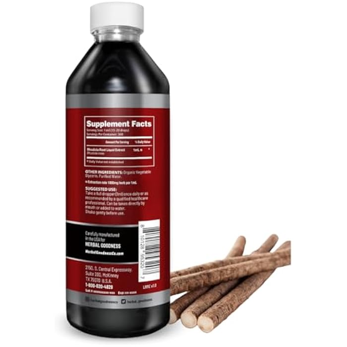 Herbal Goodness Rhodiola Root Extract – Adaptogenic Herbal Supplement – Alcohol-Free Liquid Drops for Energy, Focus, Endurance & Stress Support – 12oz Tincture - Image 2