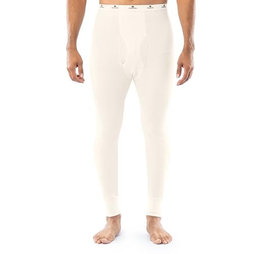 Indera Traditional Long Johns Thermal Underwear for Men in Tall Sizes, Natural, Medium - Image 1
