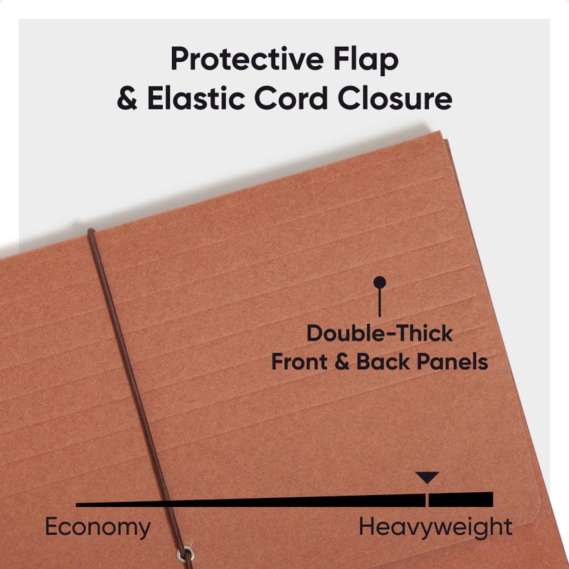 Smead Redrope Expanding File Wallet, Expanding File Organizer, Accordion Folder for Documents, Flap/Cord Closure, 5-1/4" Expansion, Tear-Resistant, Letter Size, 10 per Box (71109) - Image 4