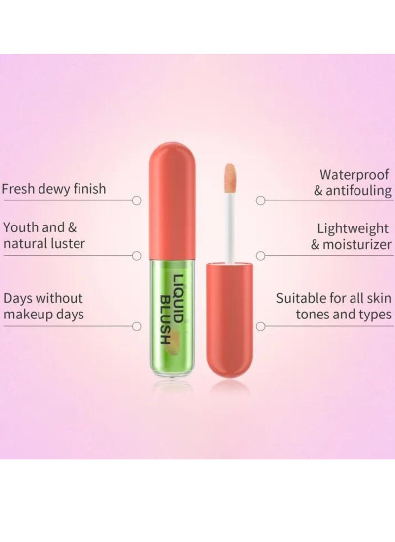 HelloKiss Color Changing Blush Oil Liquid Blush for Cheeks Natural Flush Finish Temperature Color Changing Waterproof Blusher for Cheeks Long Wearing Moisturizing Blush Natural Glossy 01  - Image 2