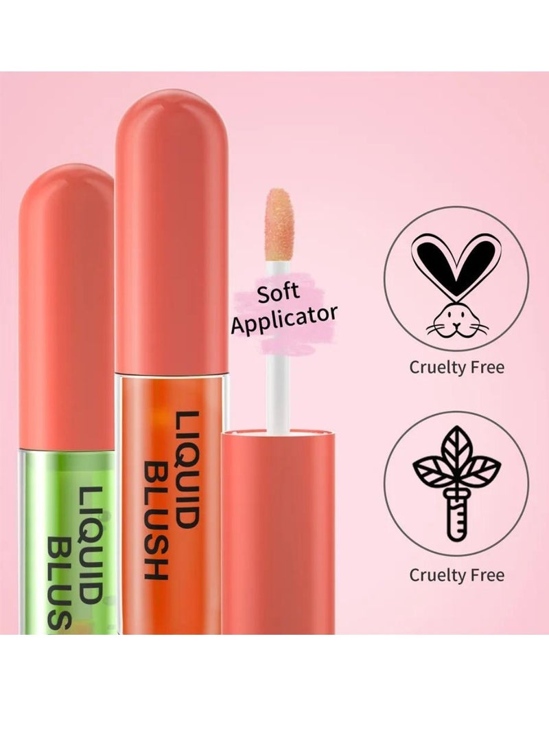 HelloKiss Color Changing Blush Oil Liquid Blush for Cheeks Natural Flush Finish Temperature Color Changing Waterproof Blusher for Cheeks Long Wearing Moisturizing Blush Natural Glossy 01  - Image 5
