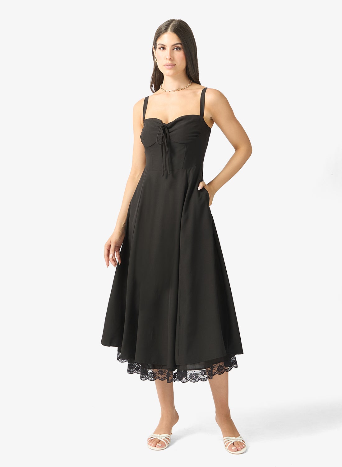 A-line Dress With Princess Waist Cut