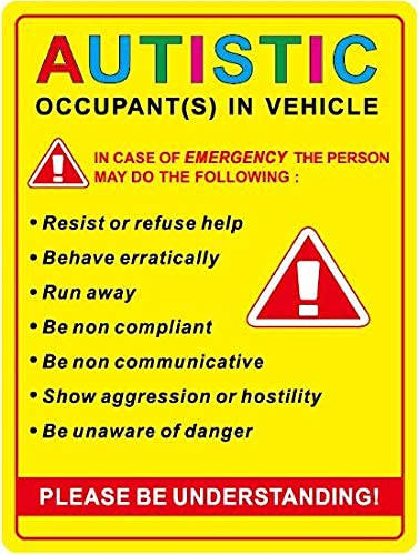 eDesign 2-Pack Child with Autism Alert Responders and Autistic Occupant in Vehicle Stickers Decals for Car Truck Van SUV Window Wall Cup Tumblers Laptop - Image 2