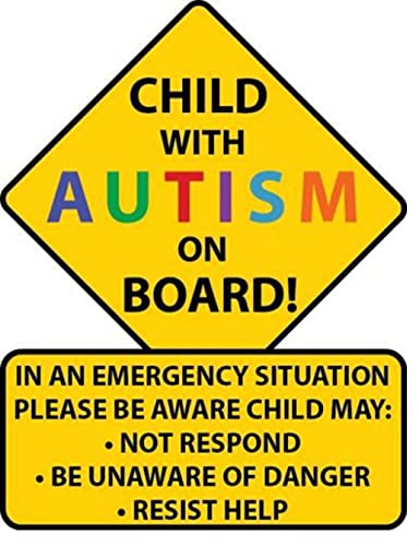eDesign 2-Pack Child with Autism Alert Responders and Autistic Occupant in Vehicle Stickers Decals for Car Truck Van SUV Window Wall Cup Tumblers Laptop - Image 3