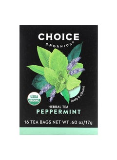 Choice Organic Teas Choice Organic Teas, Herbal Tea, Peppermint, Caffeine Free , 16 Tea Bags, .60 oz (17 g)  - Image 1