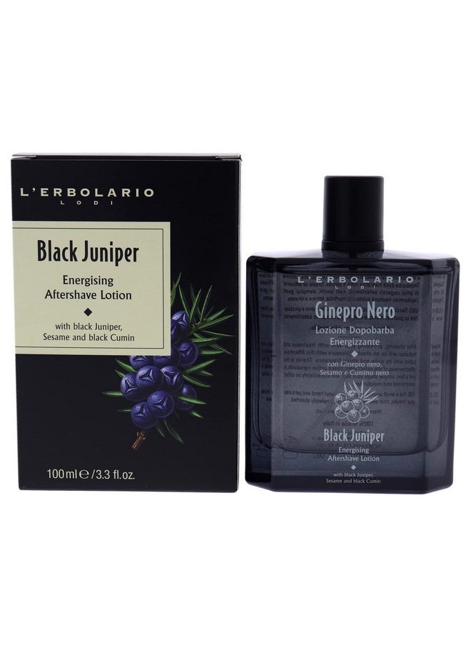 L'Erbolario Black Juniper Energising Aftershave Lotionrefreshing And Toning Propertiesrestorative Effectideal Comfort For Skin On Face And Neckplantderived Active Ingredients3.3 Oz  - Image 1