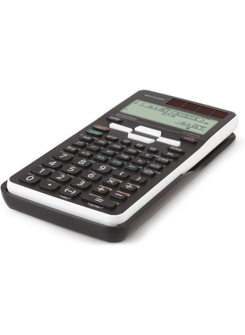 SHARP Scientific and Engineering Calculator, 4-Line Display, WriteView Natural Textbook Technology for School & University Exams, 422 Functions, Model EL-W531TG-WH - Black & White - Image 3