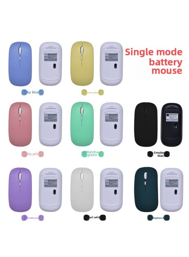 Bluetooth Single Dual-mode Wireless Mouse Charging Mute Computer Notebook Office Game Luminous 2.4G Mouse-Color:199 Dual Battery Version White - Image 4