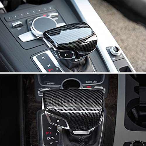 JINZHAO Sport Style Carbon Fiber Print Gear Shift Knob Cover Trim Replacement for Au-di A4 S4 2017-2023 /A4 allroad 2017-2022/ A5 S5 2017-2023/ Q5 2017-2023/SQ5 2018-2023/ Q7 2017-2019/ - Image 5