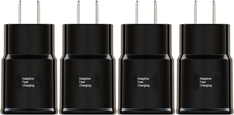 KTHall Samsung Adaptive Fast Charging Adapter Quick Charge Charging Block Wall Charger Plug Compatible Samsung Galaxy S24/S24 Ultra/S23/S23 Ultra/S22/S21/S20/S10/S9/S8/S7/S6 Edge/Note 10 9 8/LG(4-Pack) - Image 1