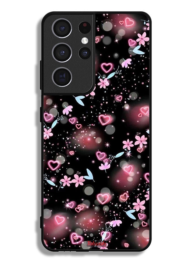Tolwak Samsung Galaxy S21 Ultra 5G Protective Case Cover Small Hearts And Flowers - Image 3