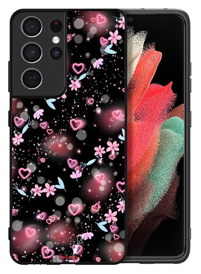 Tolwak Samsung Galaxy S21 Ultra 5G Protective Case Cover Small Hearts And Flowers - Image 2