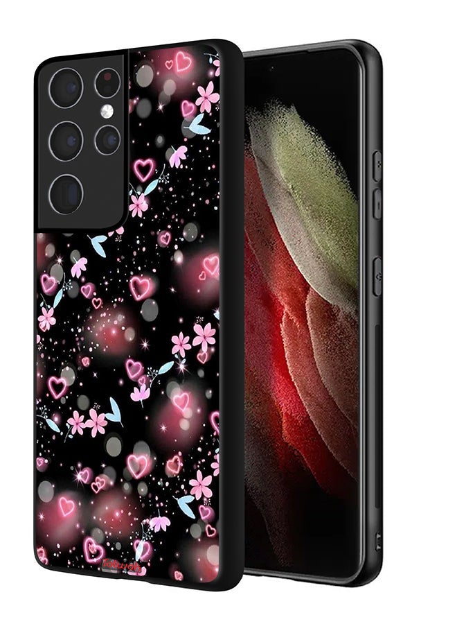 Tolwak Samsung Galaxy S21 Ultra 5G Protective Case Cover Small Hearts And Flowers - Image 1