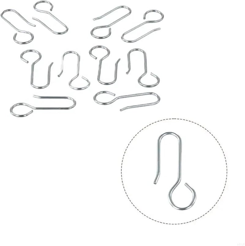 Lightweight Metal S Hooks For Curtain Mounting 100pcs Securely Hanging Drapes - Image 3