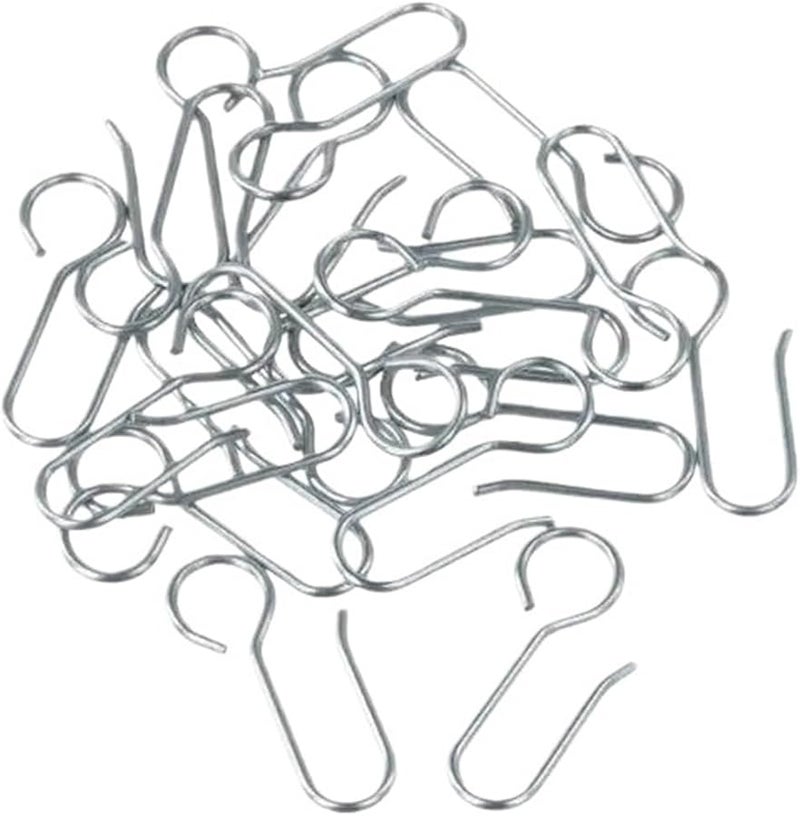 Lightweight Metal S Hooks For Curtain Mounting 100pcs Securely Hanging Drapes - Image 1